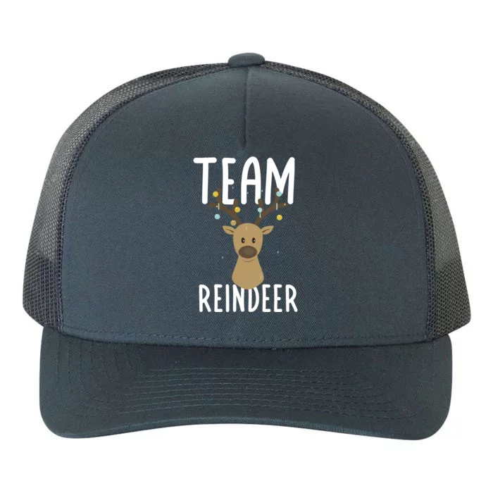 Team Reindeer Christmas Theme Funny Reindeer Yupoong Adult 5-Panel Trucker Hat