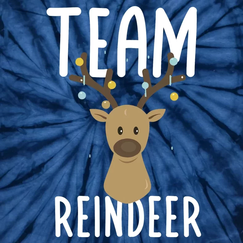 Team Reindeer Christmas Theme Funny Reindeer Tie-Dye T-Shirt