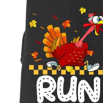 Turkey Run Costume Thanksgiving Running Turkey Trot Doggie 3-End Fleece Hoodie