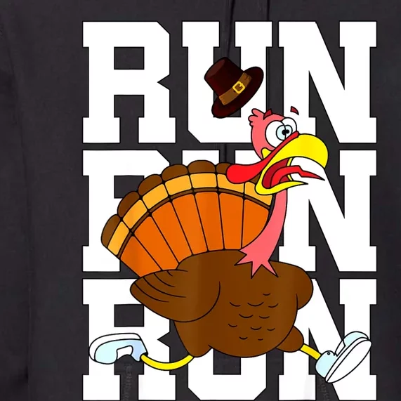 Turkey Run Costume Thanksgiving Running Turkey Trot Premium Hoodie