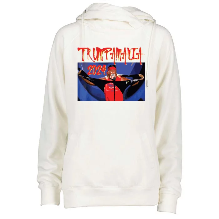 Trump Republican Convention Wrestling Meme Trumpamania Womens Funnel Neck Pullover Hood