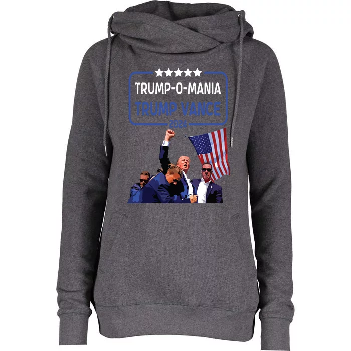 Trump Republican Convention Trumpomania Trump Vance 2024 Womens Funnel Neck Pullover Hood