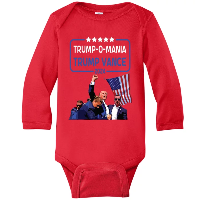 Trump Republican Convention Trumpomania Trump Vance 2024 Baby Long Sleeve Bodysuit