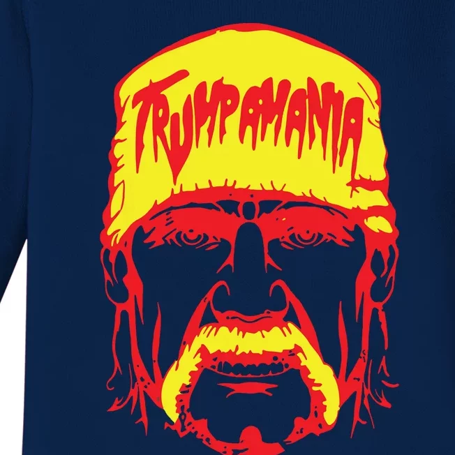 Trump Republican Convention Wrestling Meme Trumpamania Baby Long Sleeve Bodysuit