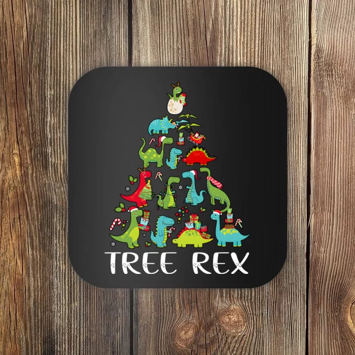 Tree Rex Christmas Funny Cute Dinosaur Xmas Tree Coaster