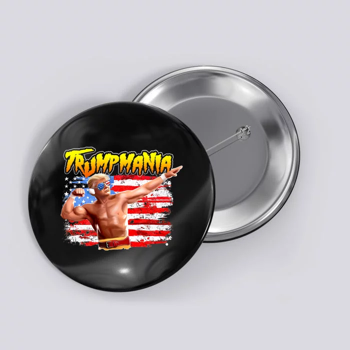 Trump Republican Convention Wrestling Meme Trumpamania Trump 2024 Button