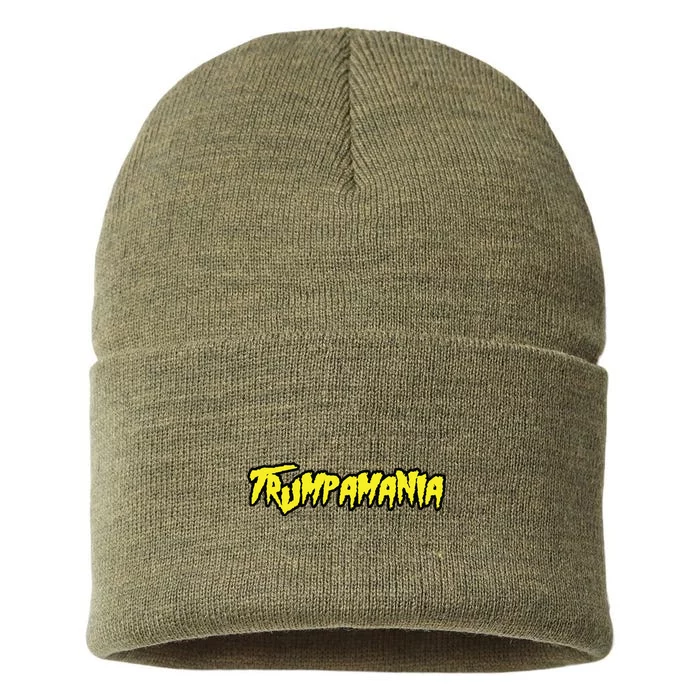 Trump Republican Convention Wrestling Meme Trumpamania Sustainable Knit Beanie