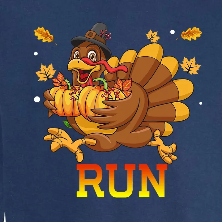 Turkey Run Costume Thanksgiving Running Turkey Trot Garment-Dyed Sweatshirt