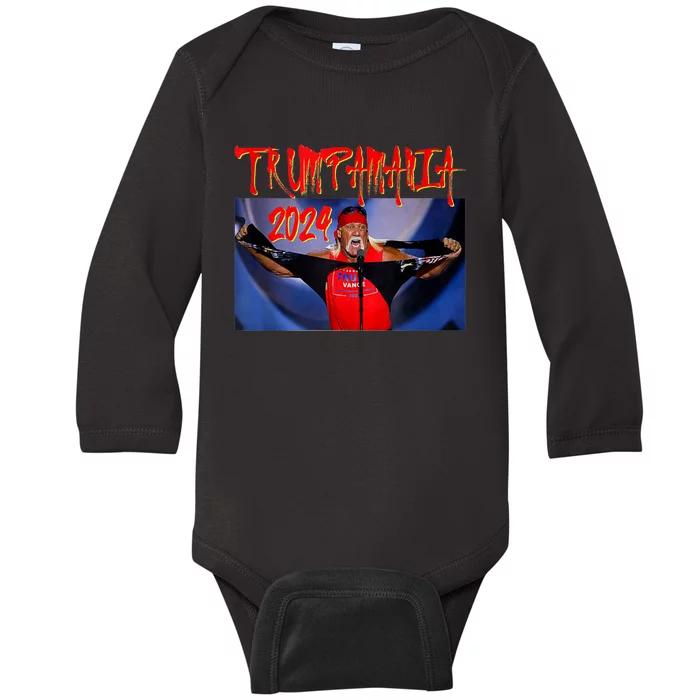 Trump Republican Convention Wrestling Meme Trumpamania Funny Baby Long Sleeve Bodysuit