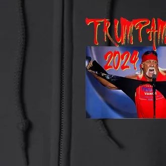 Trump Republican Convention Wrestling Meme Trumpamania Funny Full Zip Hoodie