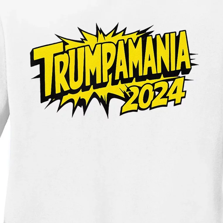 Trump Republican Convention Wrestling Meme Trumpamania Ladies Long Sleeve Shirt