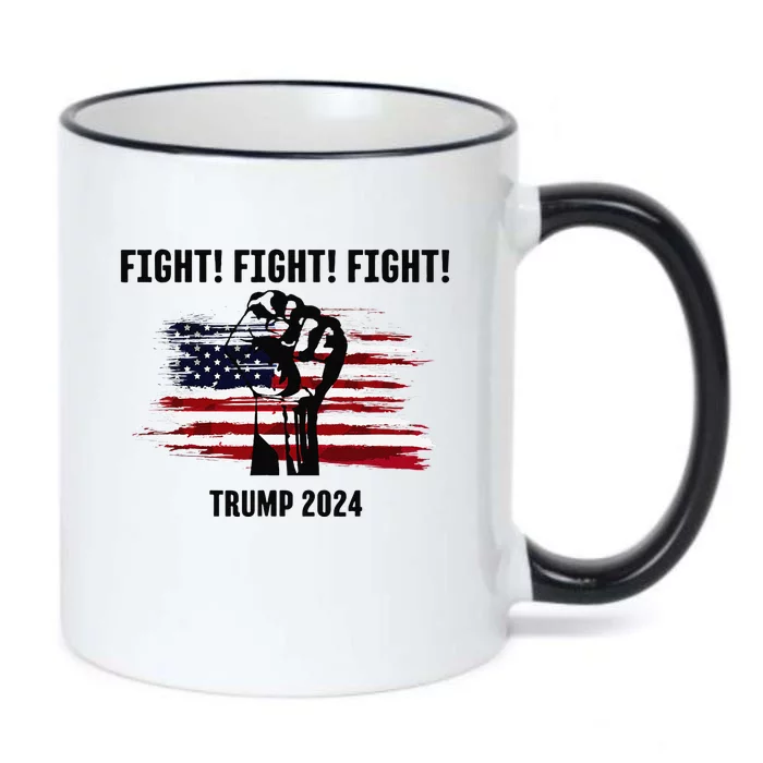 Trump Rally Campaign 2024 Fight Fight Fight Black Color Changing Mug