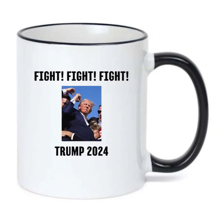 Trump Rally Campaign 2024 Fight Fight Fight Black Color Changing Mug