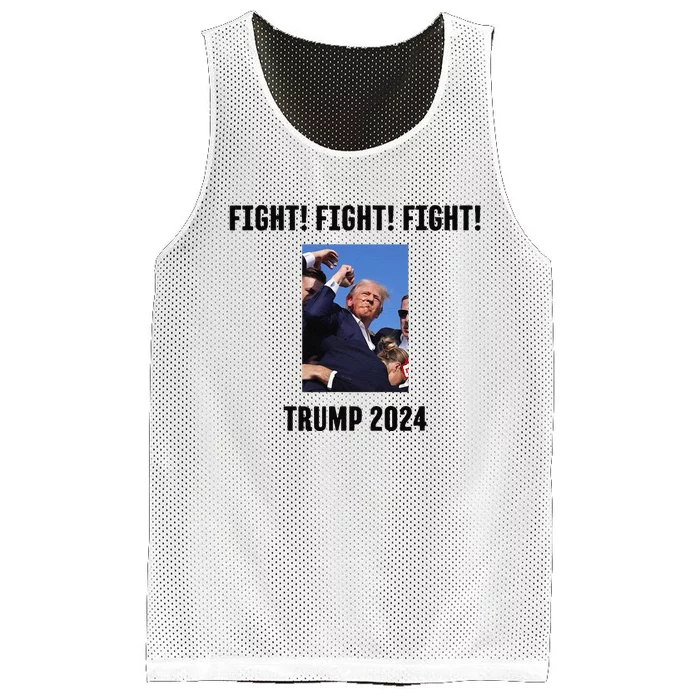 Trump Rally Campaign 2024 Fight Fight Fight Mesh Reversible Basketball Jersey Tank