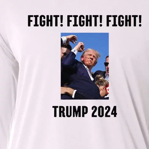 Trump Rally Campaign 2024 Fight Fight Fight Cooling Performance Long Sleeve Crew