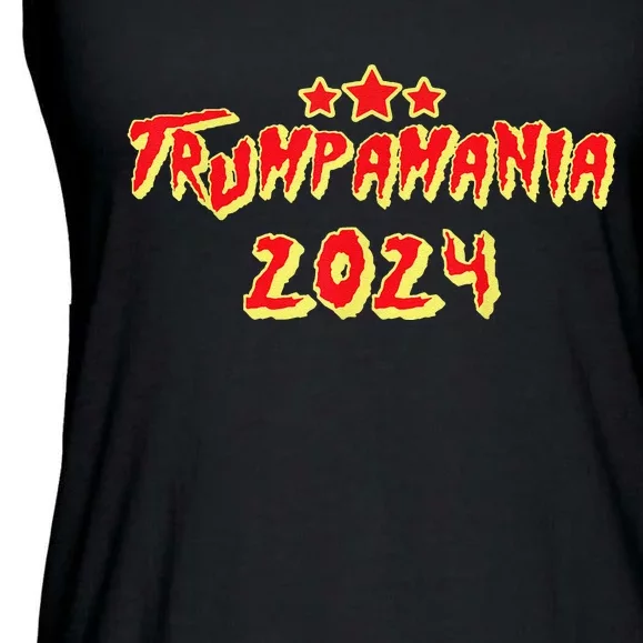 Trump Republican Convention Wrestling Meme Trumpamania Ladies Essential Flowy Tank