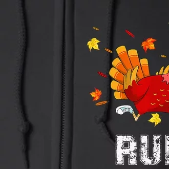 Turkey Run Costume Thanksgiving Running Turkey Trot Full Zip Hoodie