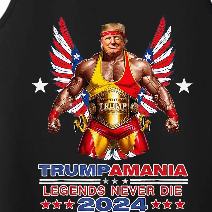 Trump Republican Convention Wrestling Meme Trumpamania Funny Performance Tank