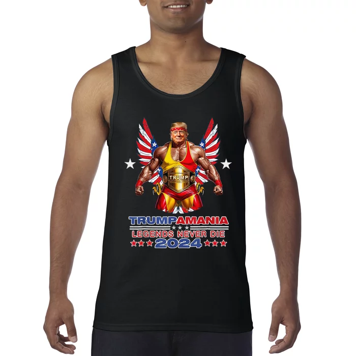 Trump Republican Convention Wrestling Meme Trumpamania Funny Tank Top