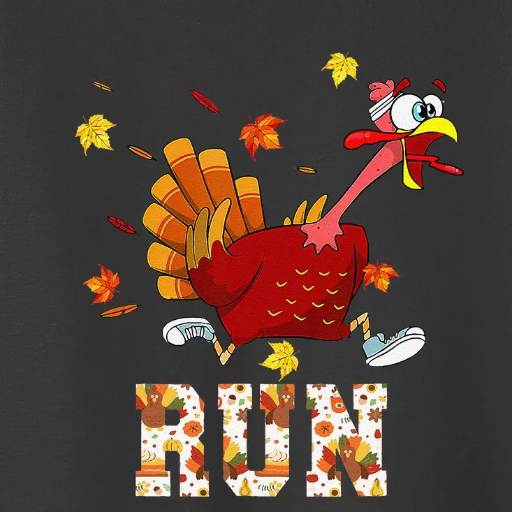 Turkey Run Costume Thanksgiving Running Turkey Trot Gift Toddler T-Shirt