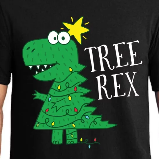 Tree Rex Christmas Dinosaur Christmas Gift Pajama Set