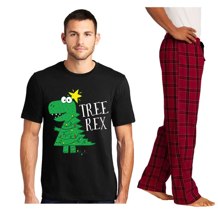 Tree Rex Christmas Dinosaur Christmas Gift Pajama Set