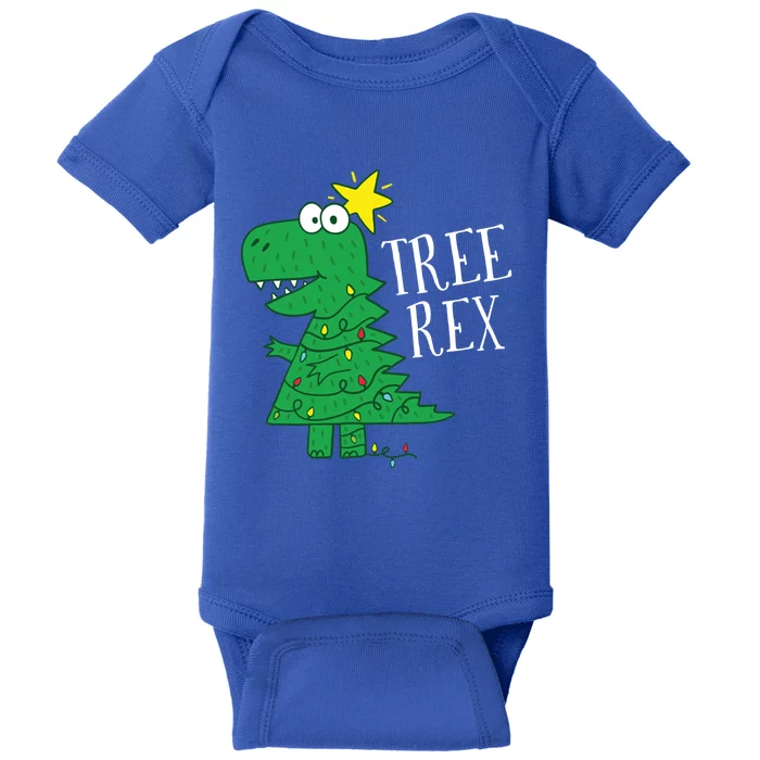 Tree Rex Christmas Dinosaur Christmas Gift Baby Bodysuit