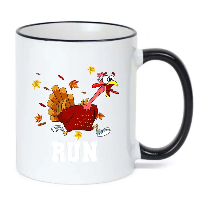 Turkey Run Costume Thanksgiving Running Turkey Trot Black Color Changing Mug