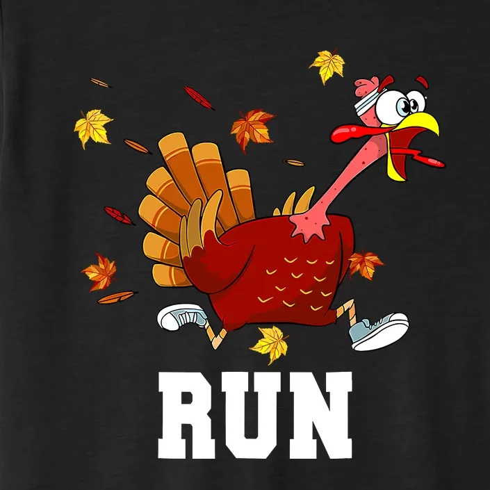 Turkey Run Costume Thanksgiving Running Turkey Trot ChromaSoft Performance T-Shirt