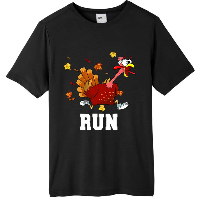 Turkey Run Costume Thanksgiving Running Turkey Trot ChromaSoft Performance T-Shirt