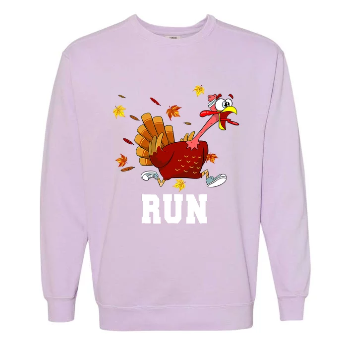 Turkey Run Costume Thanksgiving Running Turkey Trot Garment-Dyed Sweatshirt