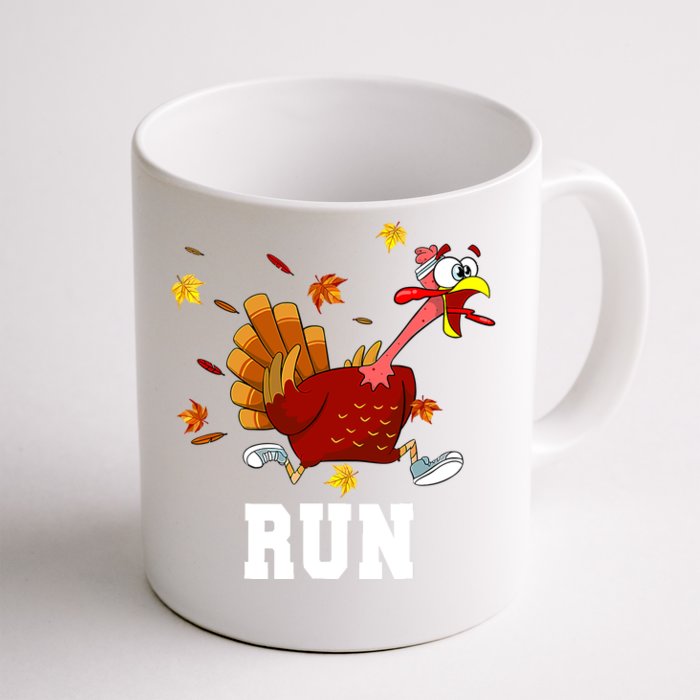 Turkey Run Costume Thanksgiving Running Turkey Trot Front & Back Coffee Mug