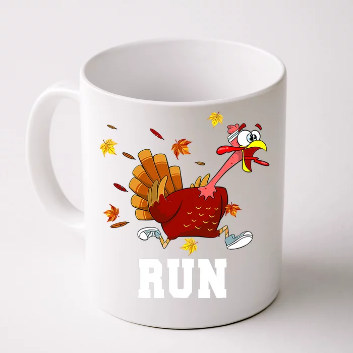 Turkey Run Costume Thanksgiving Running Turkey Trot Front & Back Coffee Mug