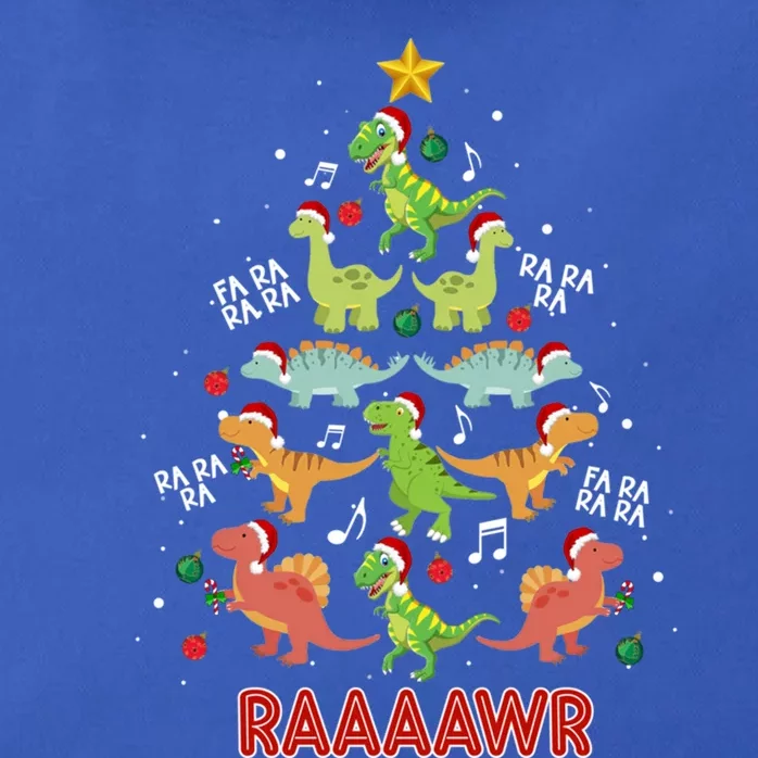 Tree Rex Christmas Gift Dinosaur Fa Ra Ra Rawr Rawr Xmas Gift Zip Tote Bag