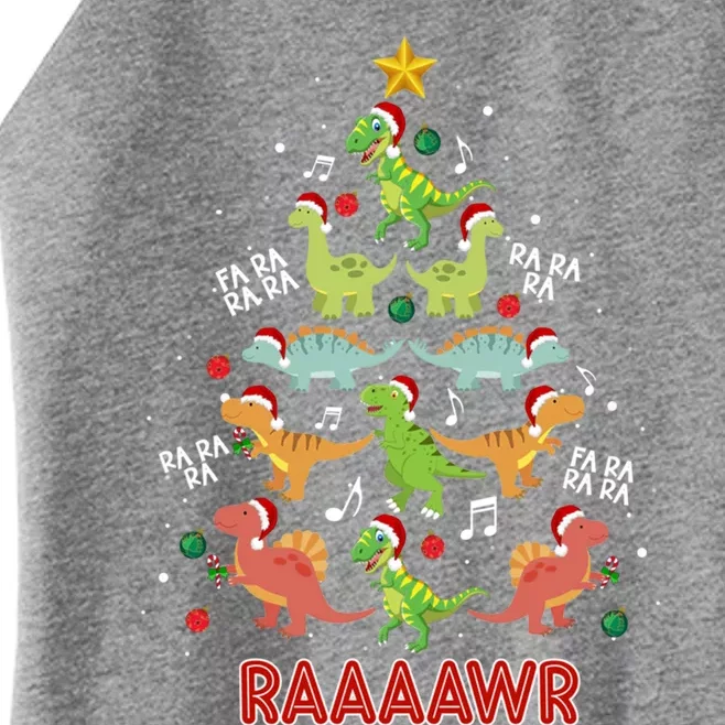 Tree Rex Christmas Gift Dinosaur Fa Ra Ra Rawr Rawr Xmas Gift Women’s Perfect Tri Rocker Tank