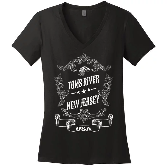 Toms River City New Jersey Women's V-Neck T-Shirt