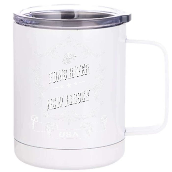 Toms River City New Jersey Front & Back 12oz Stainless Steel Tumbler Cup