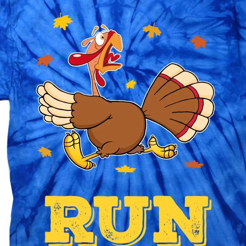 Turkey Run Costume Thanksgiving Running Turkey Trot Gift Cute Gift Tie-Dye T-Shirt