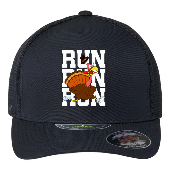 Turkey Run Costume Thanksgiving Running Turkey Trot Flexfit Unipanel Trucker Cap