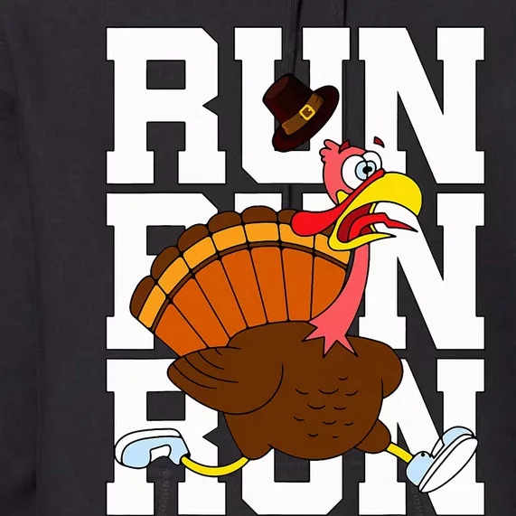 Turkey Run Costume Thanksgiving Running Turkey Trot Premium Hoodie