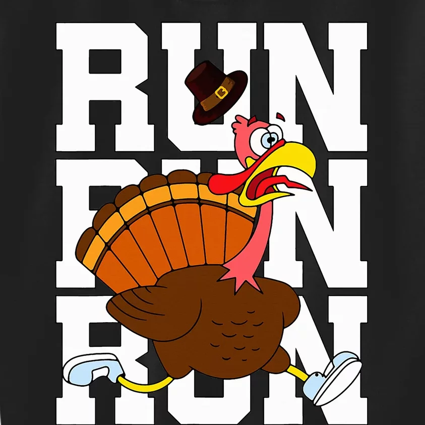 Turkey Run Costume Thanksgiving Running Turkey Trot Kids Sweatshirt