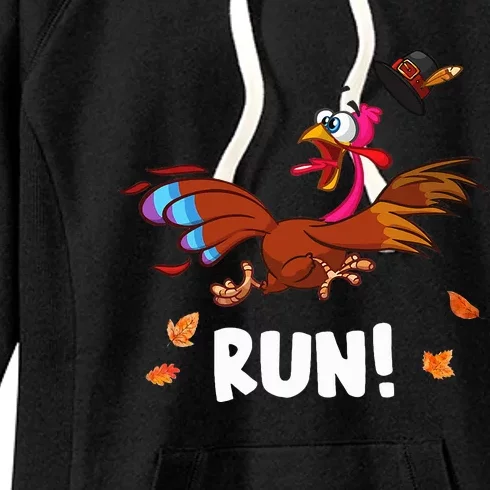 Turkey Run Costume Thanksgiving Running Turkey Trot Women's Fleece Hoodie