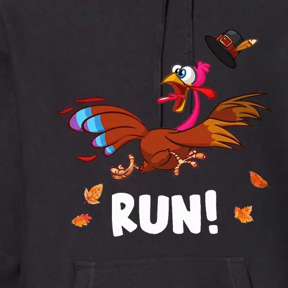 Turkey Run Costume Thanksgiving Running Turkey Trot Premium Hoodie