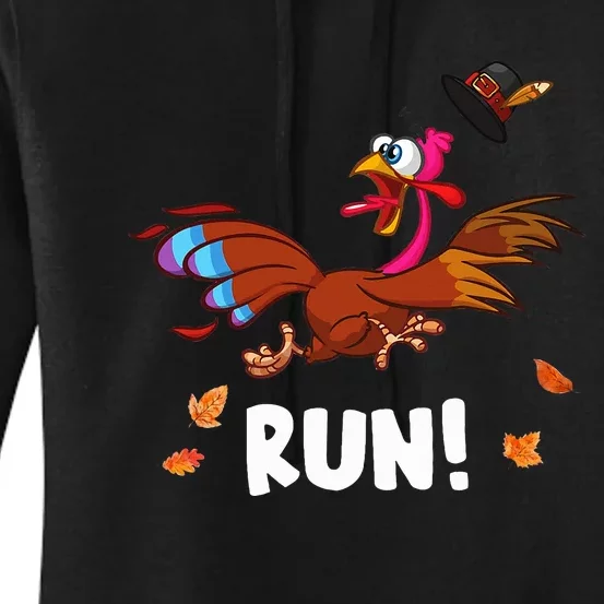 Turkey Run Costume Thanksgiving Running Turkey Trot Women's Pullover Hoodie