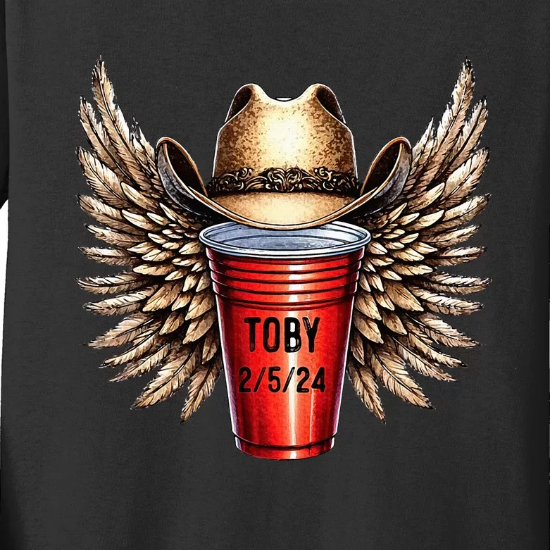 Toby Red Cup Kids Long Sleeve Shirt