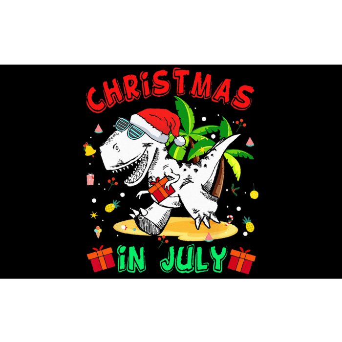 T Rex Christmas In July Dinosaur Bumper Sticker