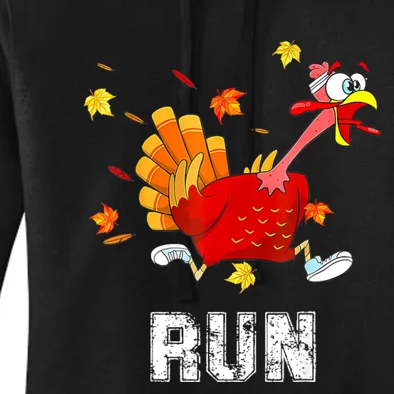 Turkey Run Costume Thanksgiving Running Turkey Trot Women's Pullover Hoodie