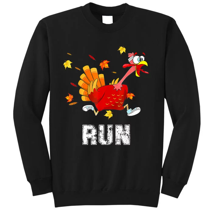 Turkey Run Costume Thanksgiving Running Turkey Trot Tall Sweatshirt