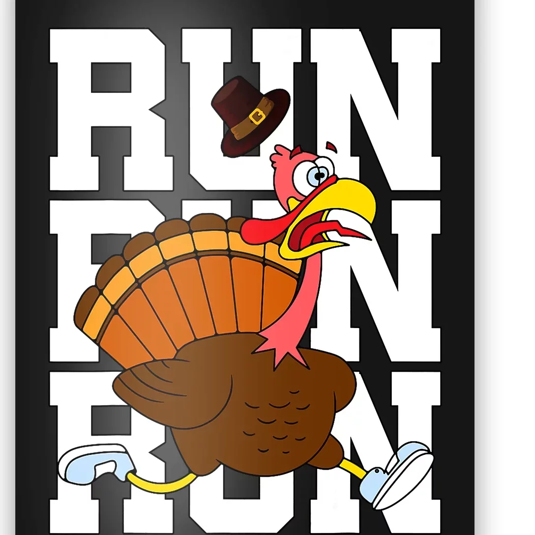 Turkey Run Costume Thanksgiving Running Turkey Trot Poster