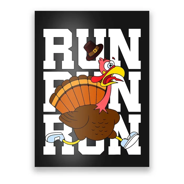 Turkey Run Costume Thanksgiving Running Turkey Trot Poster